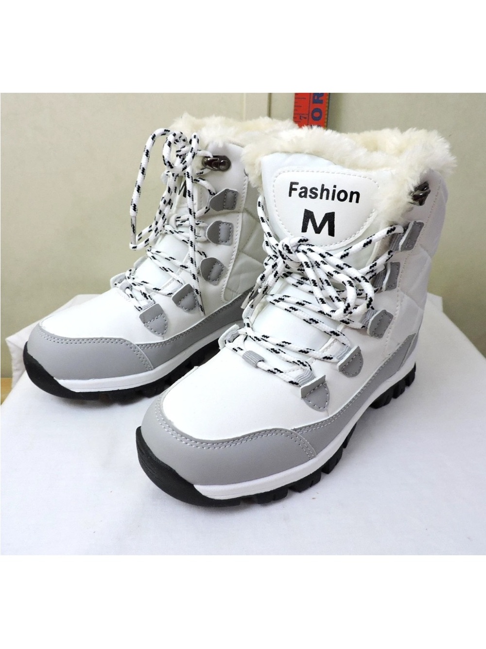 Fashion M White Women's Snow Boots Really Cute Size 35 (US 5.5) Warm Boots ...